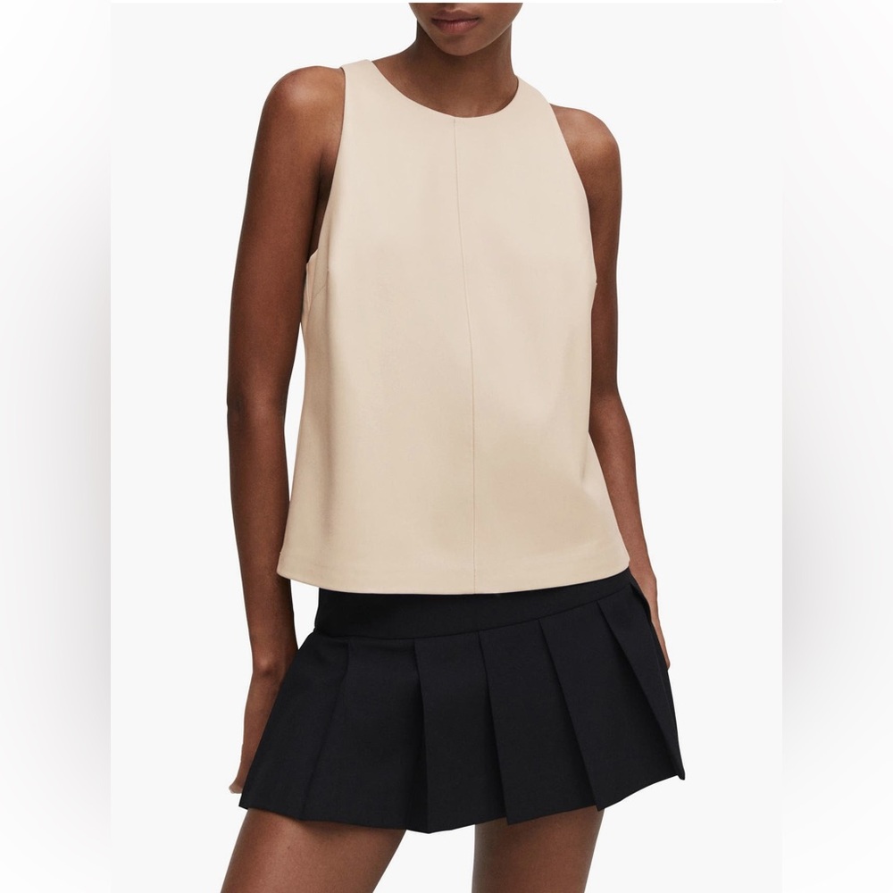 Mango leather top